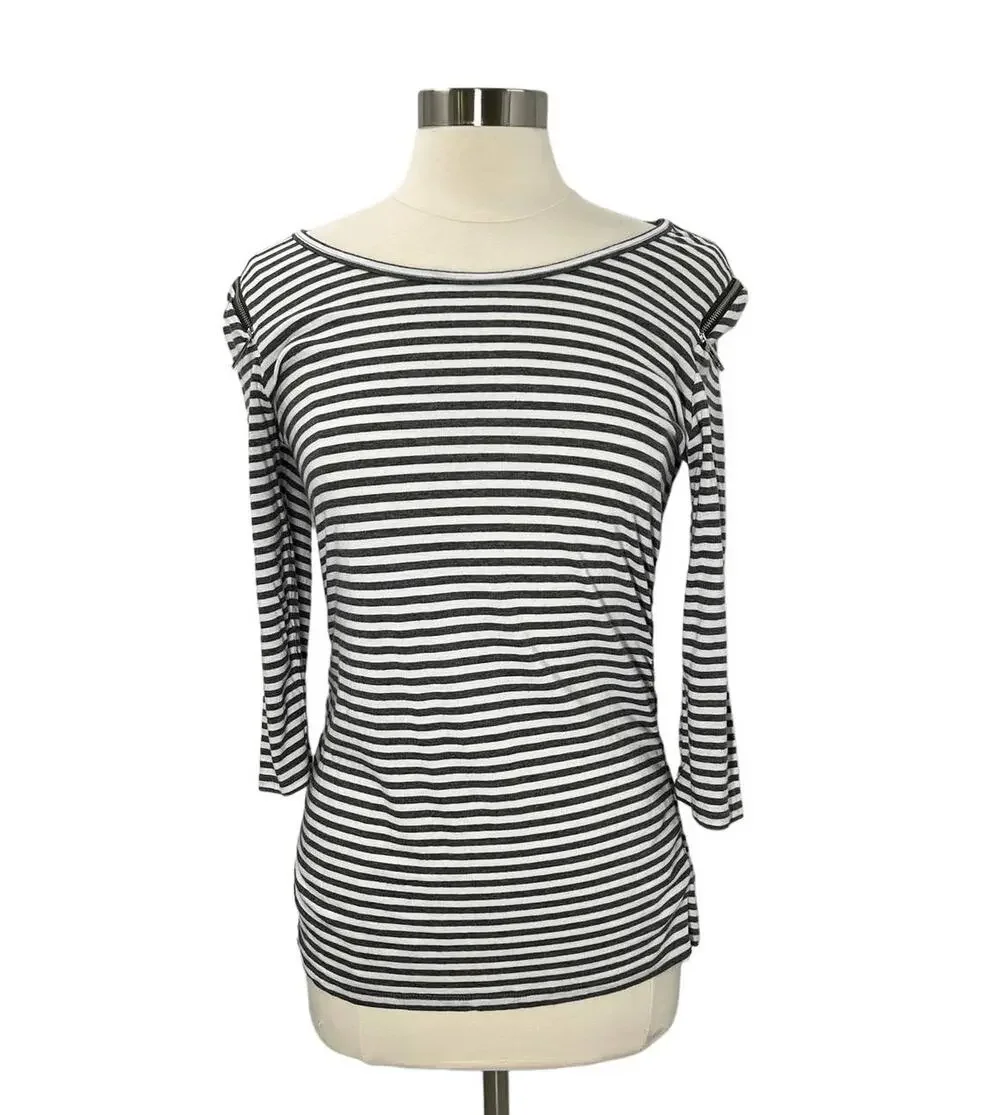 MICHAEL KORS 3/4 Sleeve Striped SZ MD